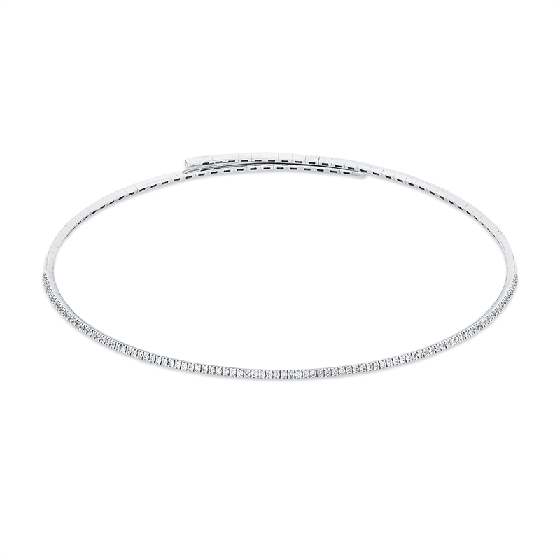 Collier 18 kt WG, 101 Brill. 1,15 ct, TW-vsi
