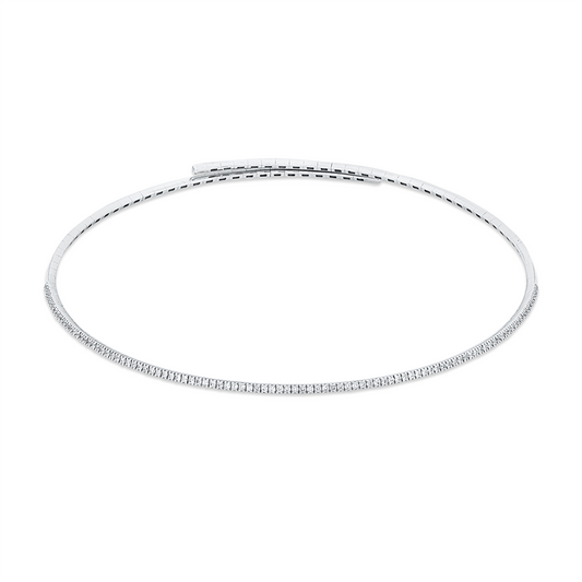 Collier 18 kt WG, 101 Brill. 1,15 ct, TW-vsi