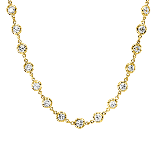 Collier 14 kt GG, 56 Brill. 4,88 ct, TW-si