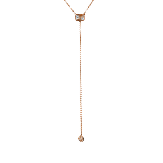 Collier 18 kt RG, 54 Dia. 0,12 ct, TW-vsi/si