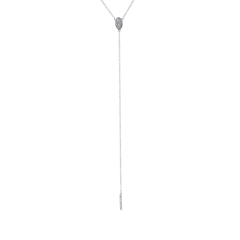 Collier 18 kt WG, 30 Dia. 0,07 ct, TW-vsi/si