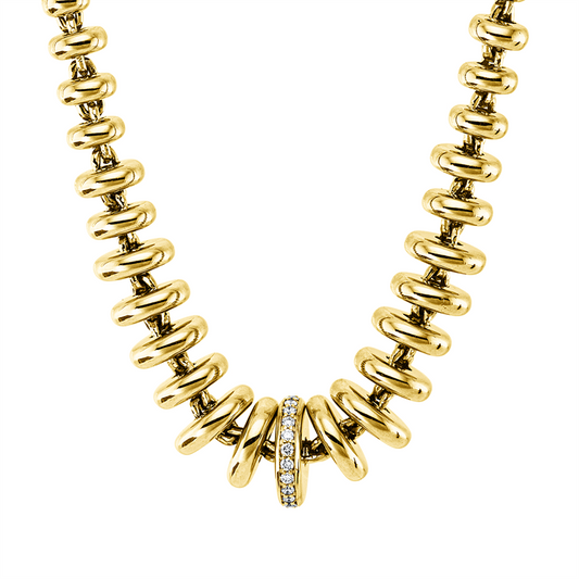 Collier 18 kt GG, 23 Brill. 0,12 ct, TW-pi