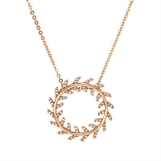Collier 18 kt RG, 64 Brill. 0,16 ct, I-si