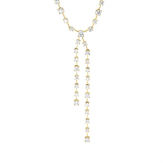 Collier 18 kt GG, 51 Brill. 5,41 ct, W-si