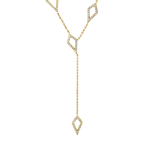 Collier 18 kt GG, mit ZÖ 40,5 cm + 42,5 cm, 94 Brill. 0,37 ct, TW-si