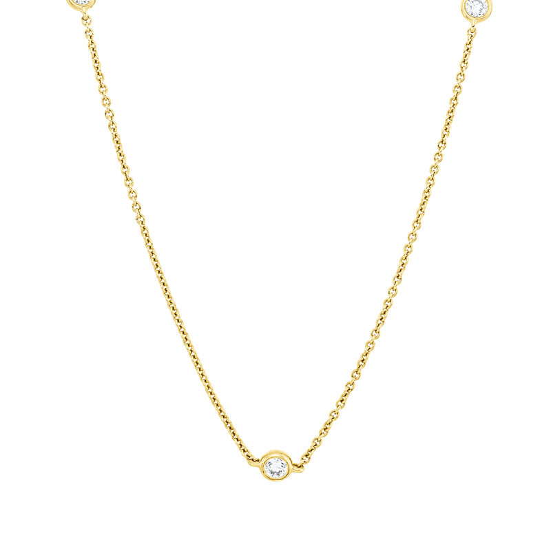 Collier 18 kt GG, 7 Brill. 0,47 ct, I-si