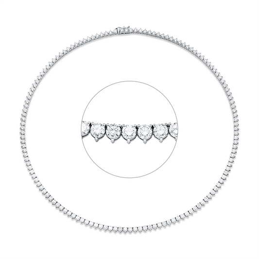 Collier 18 kt WG, 139 Brill. 12,56 ct, F-vsi