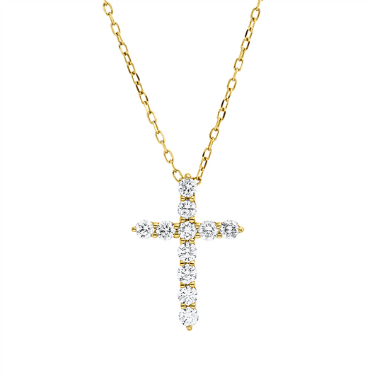 Collier 18 kt GG, mit ZÖ 40.6 cm , 43.2 cm, 11 Brill. 0,76 ct, TW-si