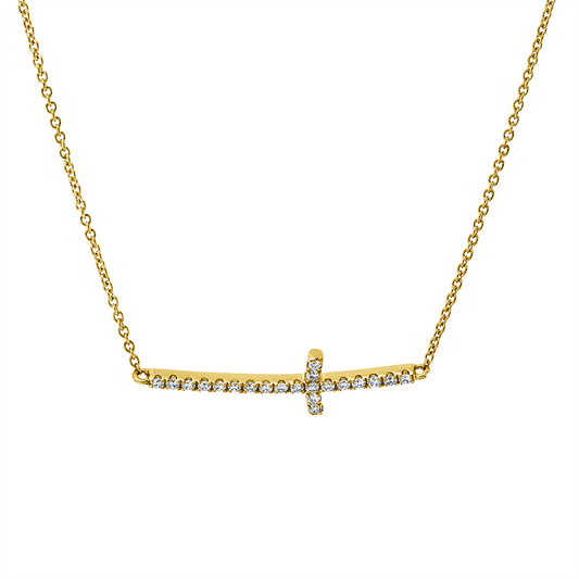 Collier 18 kt GG, 21 Brill. 0,14 ct, TW-vsi/si