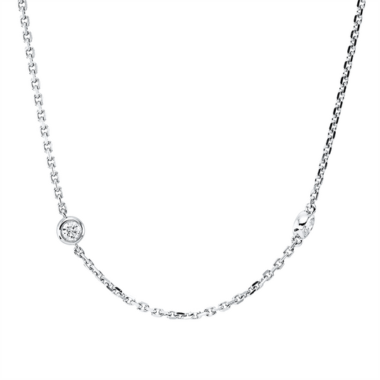 Collier 18 kt WG, 8 Brill. 0,40 ct, TW-vsi/si