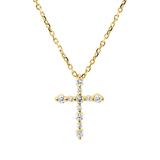 Collier 18 kt GG, 11 Brill. 0,17 ct, TW-vsi/si