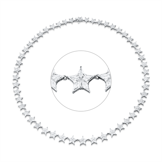 Collier 18ktWG,195 Fant-Schl.11,03ct,TW-vsi,15 Fant-Schl.0,69ct, TW-vsi/si,40 Fant-Schl.1,34ct,F-vsi