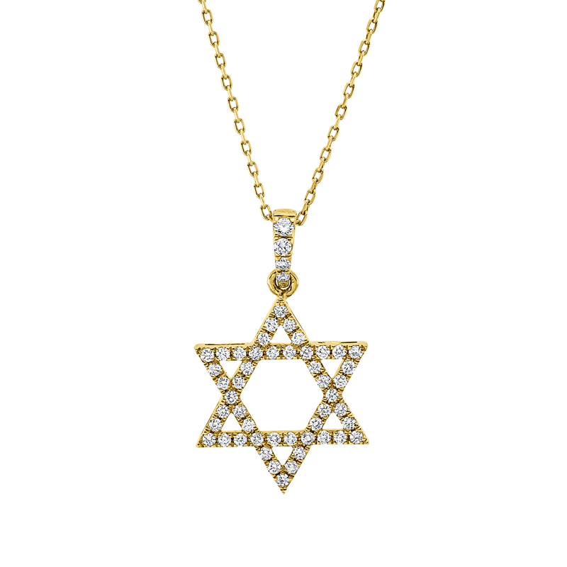 Collier 18 kt GG, mit Öse, 52 Brill. 0,27 ct, F-vsi/si