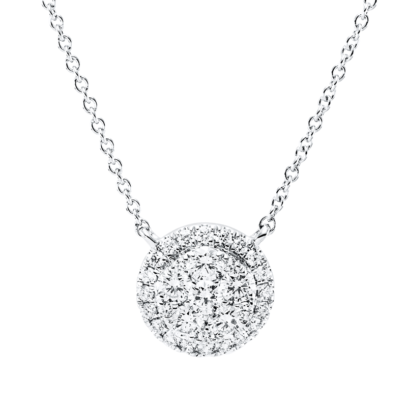 Collier 18 kt WG, 33 Brill. 0,42 ct, TW-si