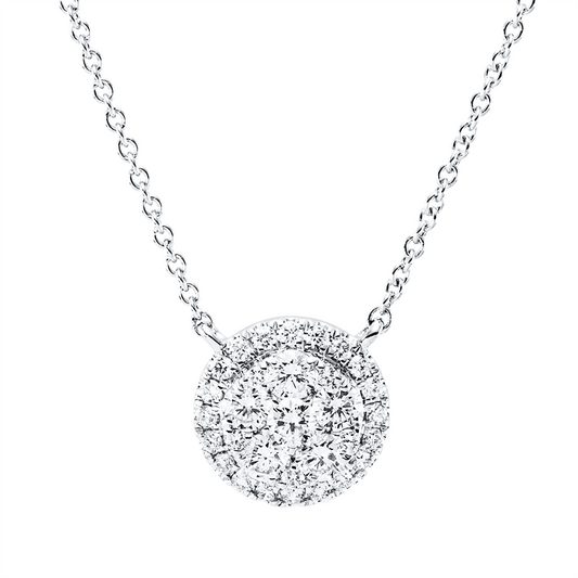 Collier 18 kt WG, 33 Brill. 0,42 ct, TW-si