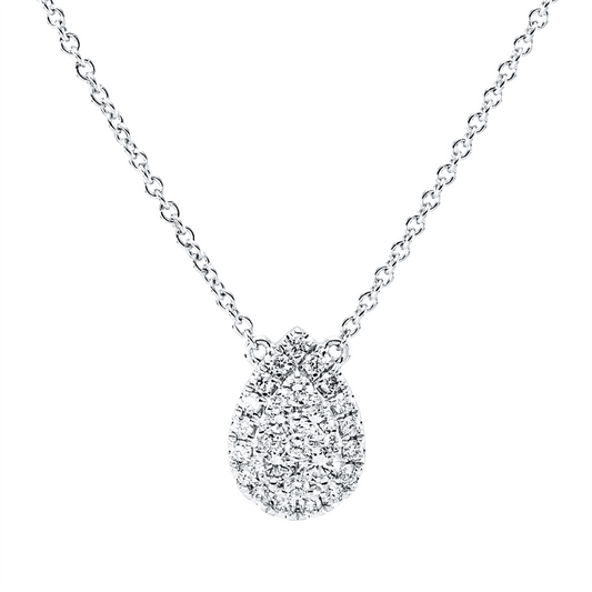 Collier 18 kt WG, 30 Brill. 0,24 ct, TW-si