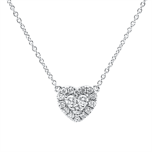 Collier 18 kt WG, 19 Brill. 0,25 ct, TW-si