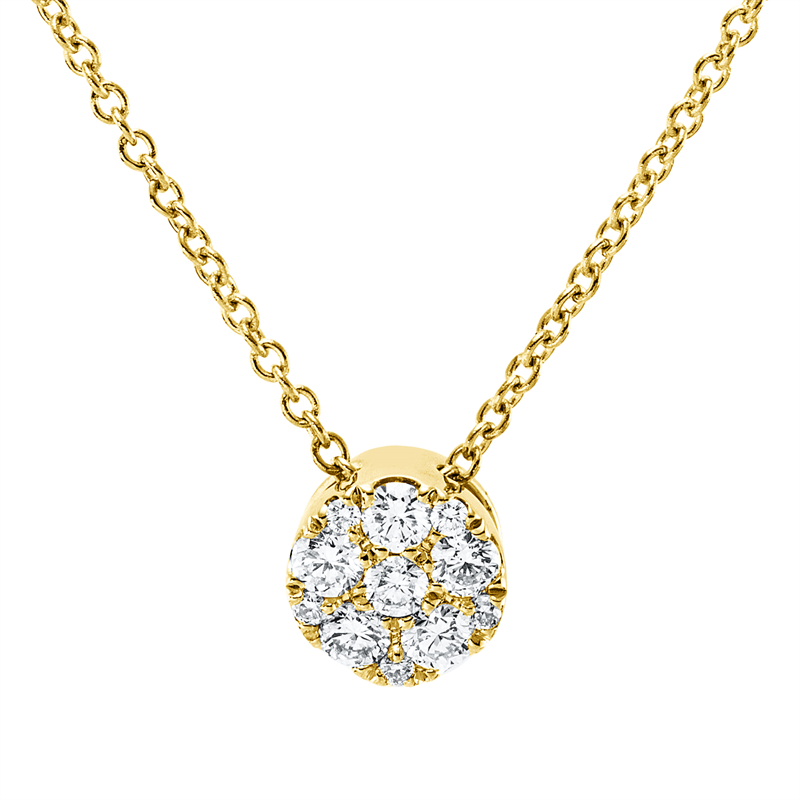 Collier 18 kt GG, 13 Brill. 0,20 ct, TW-si
