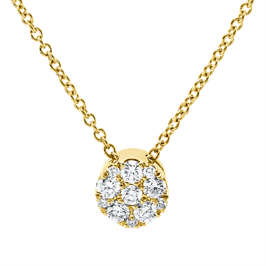 Collier 18 kt GG, 13 Brill. 0,20 ct, TW-si