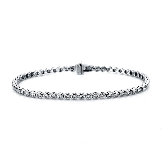 Armband 18 kt WG, 53 Brill. 2,07 ct, TW-si