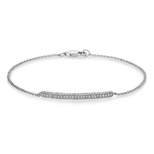 Armband 18 kt WG, 76 Brill. 0,34 ct, TW-si