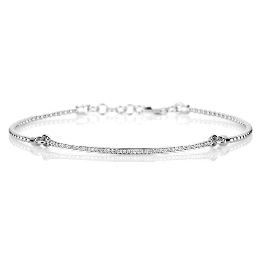 Armband 14 kt WG, 43 Brill. 0,17 ct, TW-si