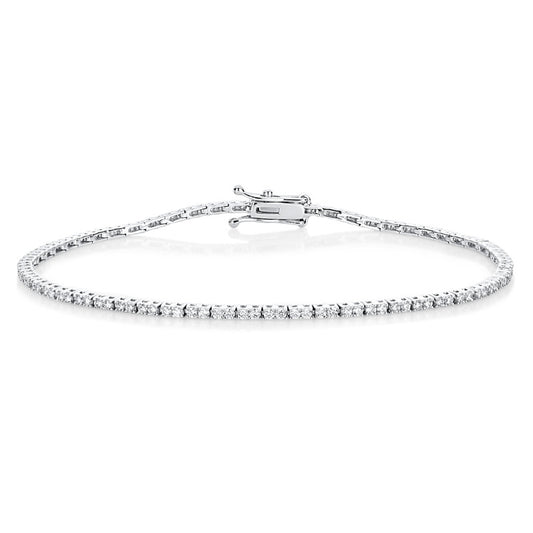 Armband 18 kt WG, 115 Brill. 1,21 ct, TW-si