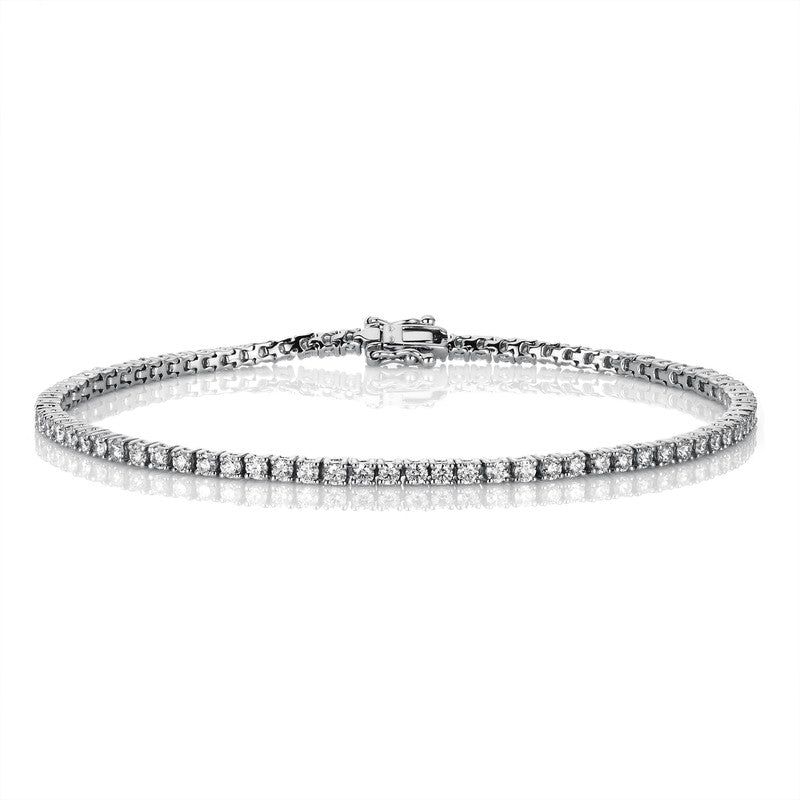 Armband 18 kt WG, 80 Brill. 1,98 ct, TW-si