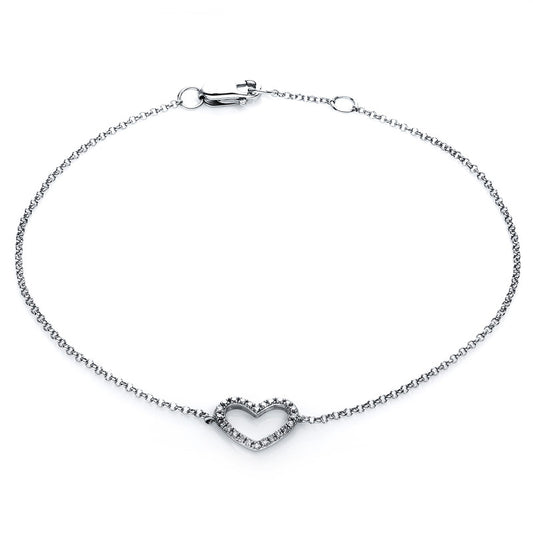 Armband 14 kt WG, 24 Brill. 0,07 ct, TW-si