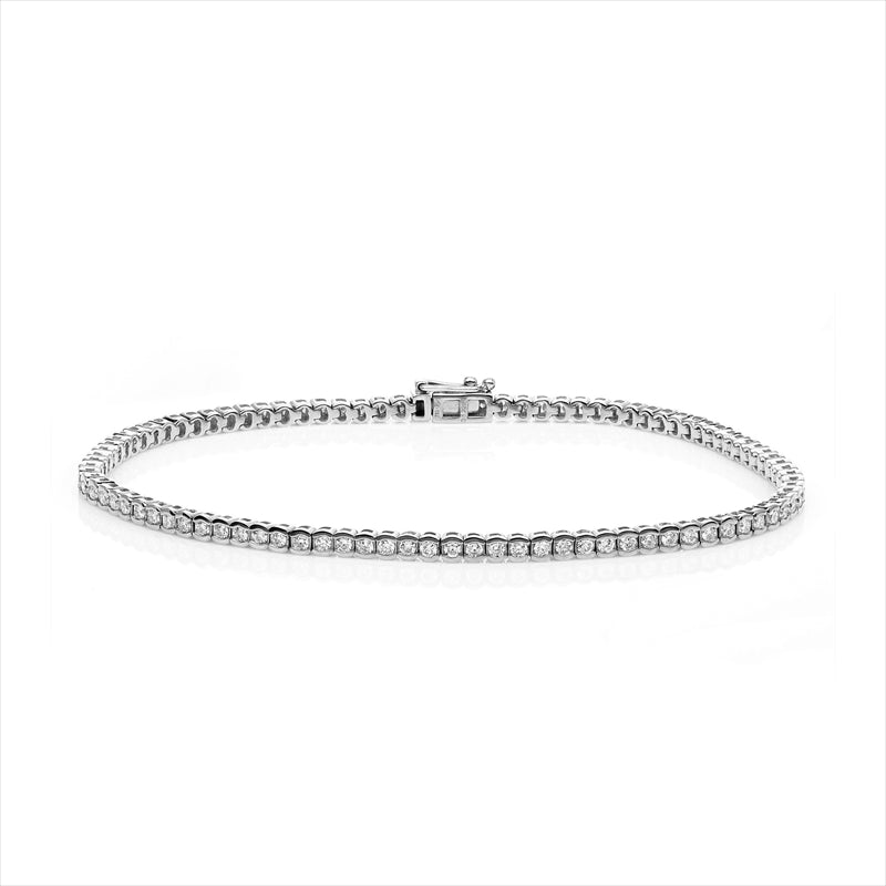 Armband 18 kt WG, 94 Brill. 1,26 ct, TW-si