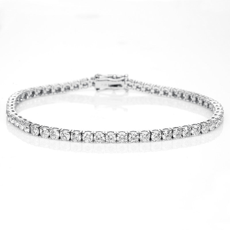 Armband 18 kt WG, 57 Brill. 6,77 ct, TW-si