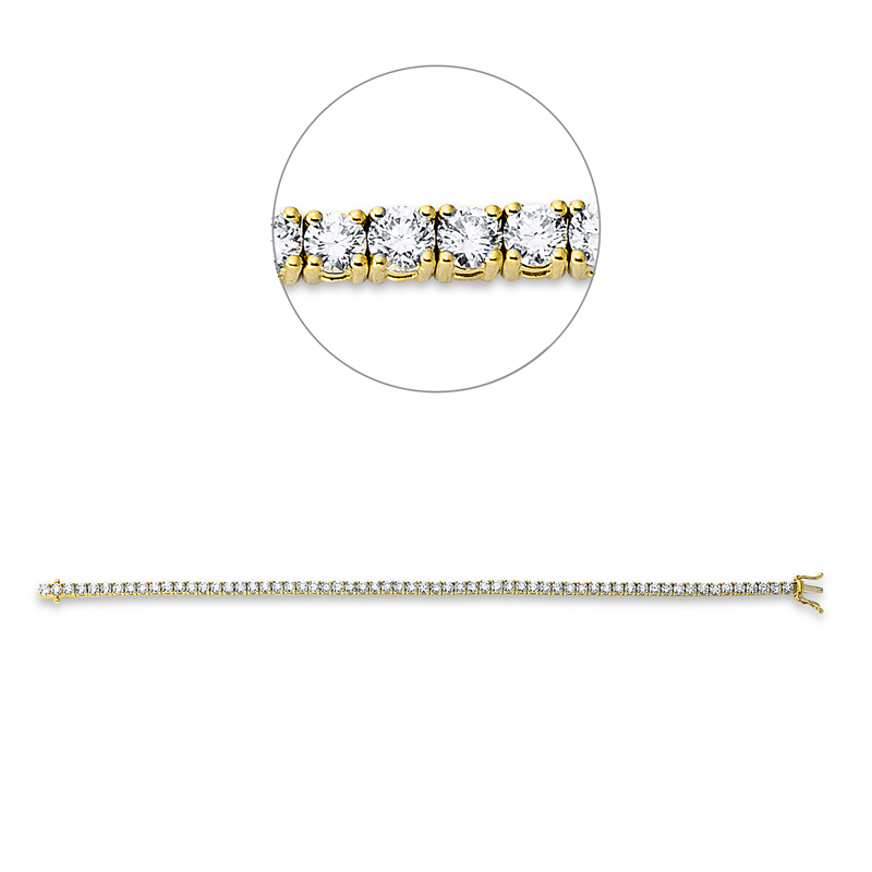 Armband 18 kt GG+WG, 62 Brill. 5,26 ct, TW-si
