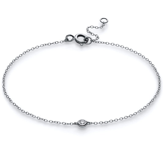 Armband 18 kt WG, 1 Brill. 0,06 ct, TW-si