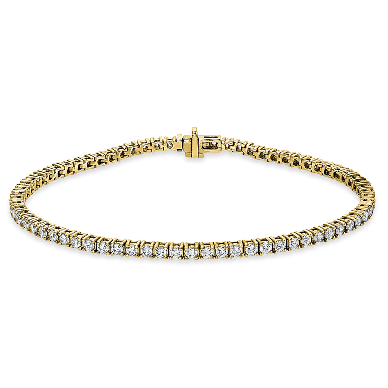 Armband 14 kt GG, 71 Brill. 3,00 ct, TW-si