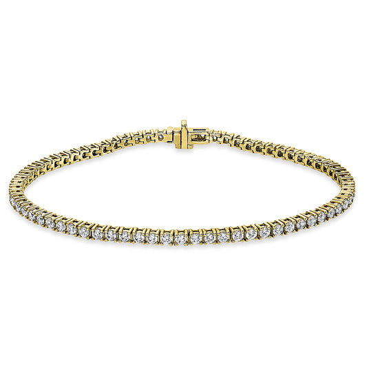 Armband 14 kt GG, 71 Brill. 3,00 ct, TW-si
