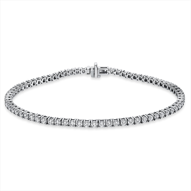 Armband 18 kt WG, 71 Brill. 3,00 ct, TW-si