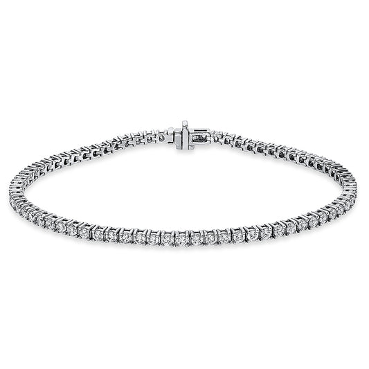 Armband 18 kt WG, 71 Brill. 3,00 ct, TW-si