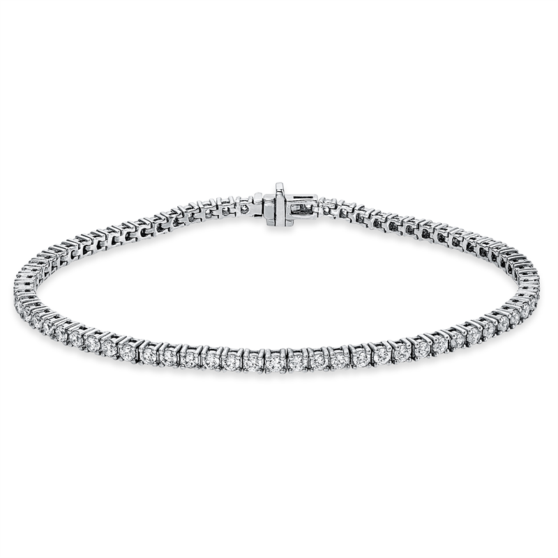 Armband 14 kt WG, 71 Brill. 3,00 ct, TW-si