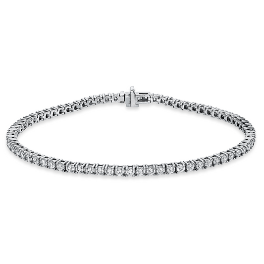 Armband 14 kt WG, 71 Brill. 3,00 ct, TW-si