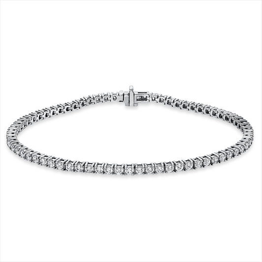 Armband 950 Pt Platin, 71 Brill. 3,01 ct, TW-si