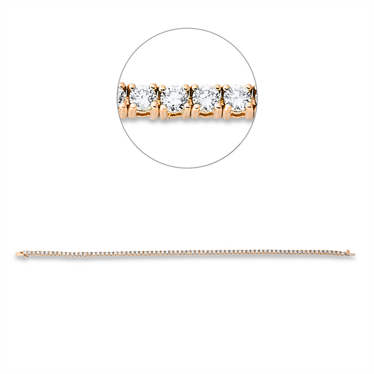 Armband 18 kt RG+WG, 75 Brill. 2,49 ct, TW-si