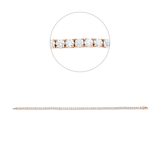 Armband 18 kt RG+WG, 64 Brill. 4,06 ct, TW-si