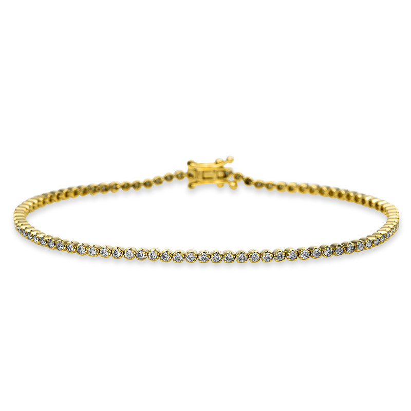 Armband 18 kt GG, 92 Brill. 1,06 ct, TW-si