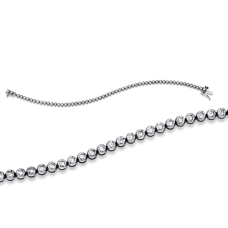 Armband 14 kt WG, 54 Brill. 5,00 ct, TW-si