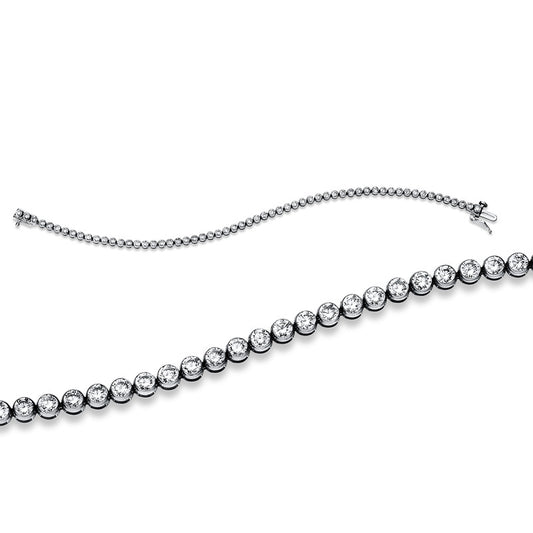 Armband 14 kt WG, 54 Brill. 5,00 ct, TW-si