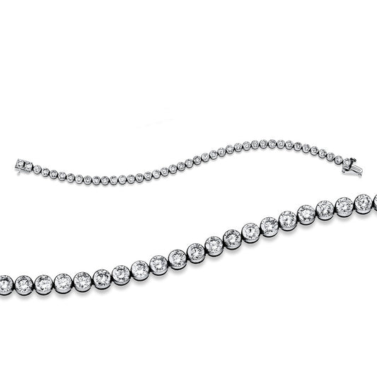 Armband 14 kt WG, 40 Brill. 10,00 ct, TW-si
