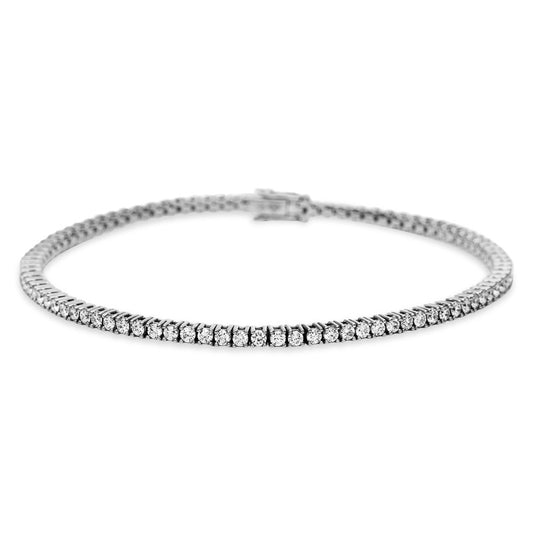 Armband 18 kt WG, 90 Brill. 1,74 ct, TW-si