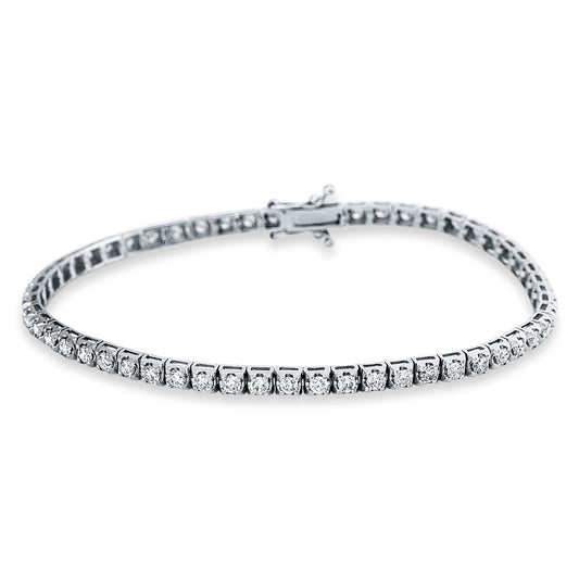 Armband 18 kt WG, 55 Brill. 2,00 ct, TW-si