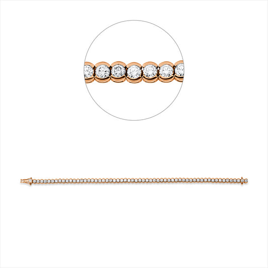 Armband 18 kt RG, 60 Brill. 3,87 ct, TW-si