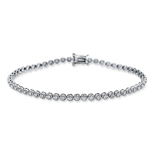 Armband 18 kt WG, 56 Brill. 0,98 ct, TW-si